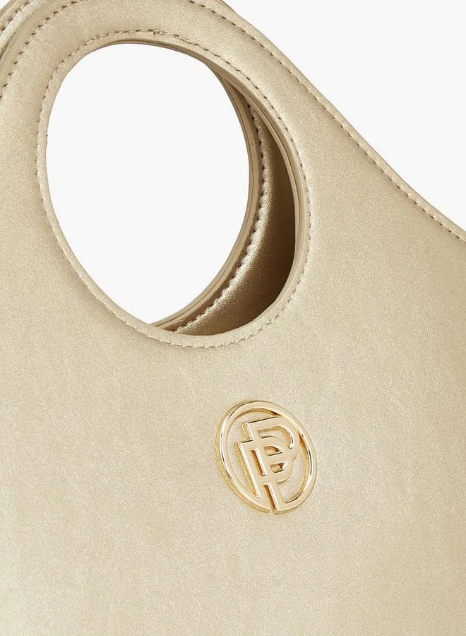 Peppermint GOLD Textured Tote Bag With Zip Closure for Women | Best Price UAE